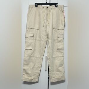 Unisex Cream Cargo Pants